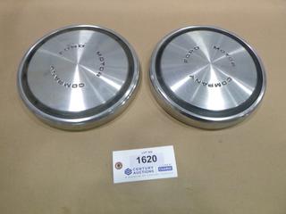 (2) Ford Motor Company Hub Caps, 10 In. Inside Diameter  (C-2)