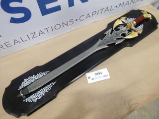 Ornate Decorative Eagle Sword, w/ Placard, Stainless Steel (Upstairs)