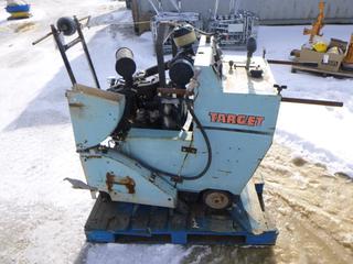 Target Pro 35 III 30 In. Walk Behind Concrete Saw, Model 466521, Showing 1124 Hours, Can Use Up To a 30 In. Blade *Working Condition*  (Row 2)