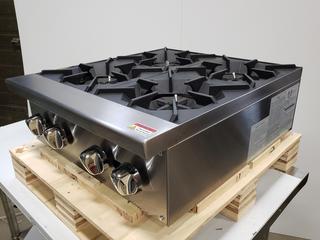 Model ATHP-24-4CAH1 4-Burner Hot Plates w/ Independent Manual Control NG *UNUSED* *Note: Item Cannot Be Removed Until March 22nd*