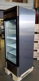 Model MCF8705CAH1  685mm X 800mm X 2135mm Single Door Showcase Refrigerator *UNUSED* *Note: Item Cannot Be Removed Until March 22nd*