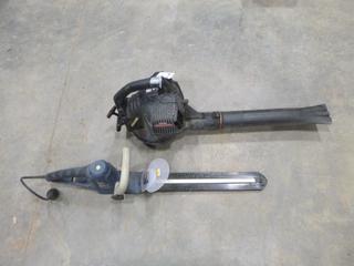 Rona Electric Hedge Trimmer, Model 2009574, C/w Craftsman Gas Blower / Vac 24cc *Note: Throttle Damaged* (G-1)
