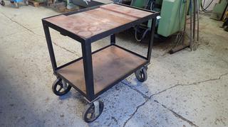 36in X 24in X 24in 2-Tier Portable Metal Cart