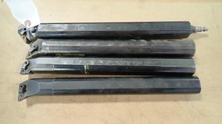 Qty Of (3) 14in And (1) 14 3/4in Interchangeable Head Boring Bars w/ 1 1/2in Diameter