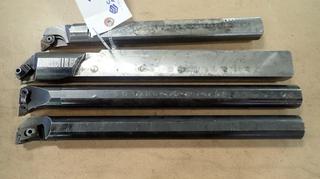 Qty Of (3) 14in And (1) 12in Interchangeable Head Boring Bars w/ 1in Diameter