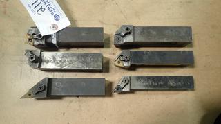 Qty Of (4) 1 1/4in X 1 1/4in X 6in Square Shank Grooving Tools C/w (2) 1in X 1in X 6in TNMG Tools