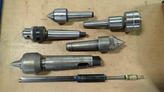 Rohiti J6S3 1/32- 1/2in Drive Chuck C/w (3) Center Inserts, (1) 1/2in Threaded Drive Chuck And (1) 7 1/2in X 5/8in Interchangeable Drill Insert