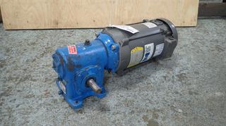 Baldor CD5318 1hp 5Amp 180V 3-Phase Industrial Motor w/ Morse 10:1 Gearbox