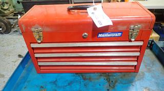 Mastercraft 21in Metal Tool Box C/w Contents *Note: Top Drawer Missing Latches*