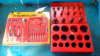 Toolshop 29-Piece Quick Change Drill And Driver Set *Unused* C/w Assortment Of Dynaline S.A.E. O-Rings