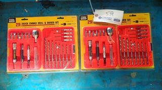 (2) Toolshop 29-Piece Quick Change Drill And Driver Sets *Unused*