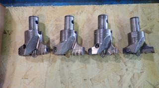 Qty Of (4) Drilling Bar Heads w/ Interchangeable Drilling Inserts