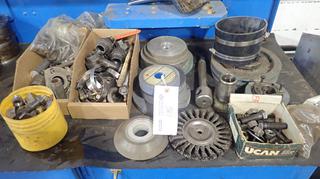 Qty Of Assorted Grinding Discs, Hose Clamps, Nuts, Bolts, Fasteners And Misc Supplies