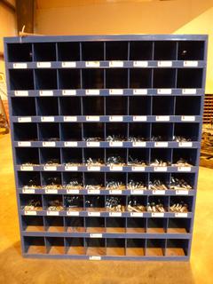 72-Compartment Bolt Bin C/w Contents *Note: Item Located At 6802 39ST LEDUC, For More Information Call Eugene @780-566-1831*