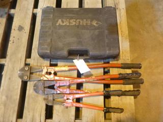 Husky Incomplete Mechanics Tool Set C/w (1) 18in, (1) 24in And (1) 30in Bolt Cutters *Note: Item Located At 6802 39ST LEDUC, For More Information Call Eugene @780-566-1831*