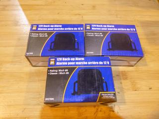 Qty Of (3) Powerfist 12V Back Up Alarms *Unused* *Note: Item Located At 6802 39ST LEDUC, For More Information Call Eugene @780-566-1831*