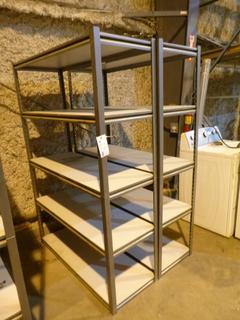 (2) 48 1/2in X 19in X 72in 4-Tier Adjustable Shelving Units *Note: Item Located At 6802 39ST LEDUC, For More Information Call Eugene @780-566-1831*