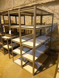 (2) 48 1/2in X 19in X 72in 4-Tier Adjustable Shelving Units *Note: Item Located At 6802 39ST LEDUC, For More Information Call Eugene @780-566-1831*