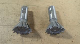 (2) Dolfa 2 1/4in Dovetail Cutter *Note: (1) Unused, (1) Damaged*