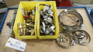 Qty Of Assorted Hose Clamps And Fittings