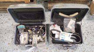 (2) Samsonite Briefcases C/w Qty Of Sled Parts/Supplies