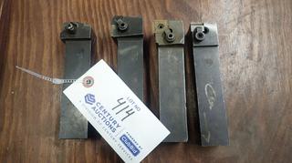 Qty of (3) 1 1/4in X 1 1/4in X 6in DNMG Turning Tools C/w Threading Tool