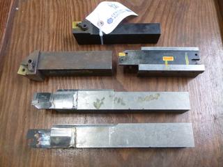 (2) Turning Tools C/w Iscar SGTBN Tool Block Holder And (2) Internal Face Grooving Tools