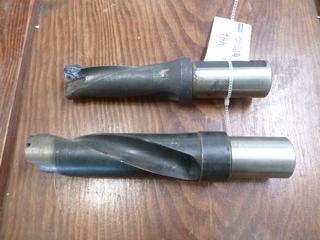 (1) 2 1/4in X 8 1/4in Indexable Drill Shank C/w (1) 2in X 6 1/2in Indexable Drill Shank