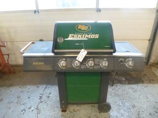 Permasteel Model PG-40408S0L LPG Edmonton Eskimos Team Grill BBQ C/w 20lb Propane Tank