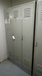 (2) 45in X 18in X 76in 3-Section Lockers