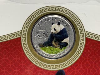 2018 Canada Eight Dollar .9999 Fine Silver Colour Printed Coin "Panda".