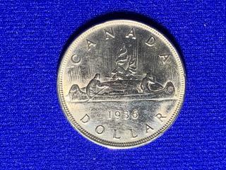 1936 Canada Silver Dollar.