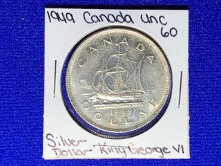 1949 Canada Silver Dollar.