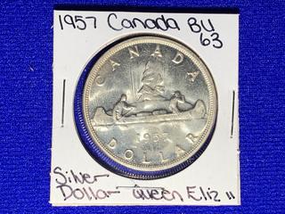 1957 Canada Silver Dollar.