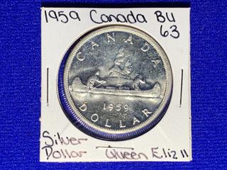 1959 Canada Silver Dollar.