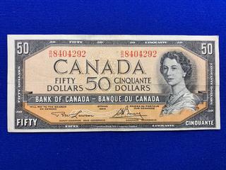 1954 Canada Fifty Dollar Bank Note S/N BH8404292.