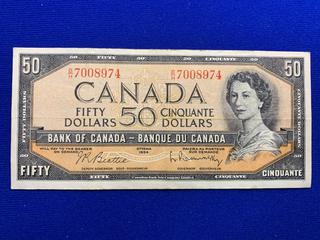 1954 Canada Fifty Dollar Bank Note S/N BH7008974.