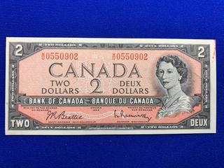 1954 Canada Two Dollar Bank Note S/N WU550902.