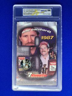 2001 USA 25 Cent Colour Printed Coin "Dale Earnhardt 1987 7th Time Winston Cup Champion".