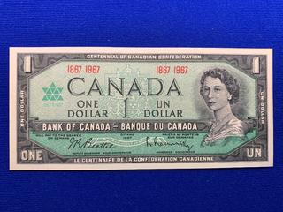 1967 Canada One Dollar Centennial Bank Note S/N 1867 - 1967.