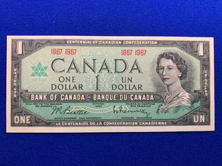 1967 Canada One Dollar Centennial Bank Note S/N 1867 - 1967.