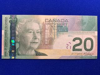 2004 Canada Twenty Dollar Bank Note S/N AUC4275527.