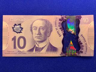 2013 Canada Ten Dollar Bank Note S/N FTM6847721.