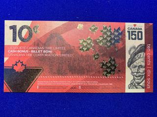 2017 Canadian Tire "Canada 150th Anniversary" Ten Cent Coupon.