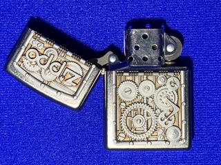 Zippo Lighter Clockwork Gears Design.