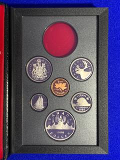 1986 Canada Proof Coin Set c/w Display Case.