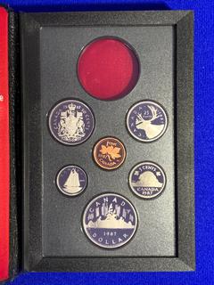 1987 Canada Proof Coin Set c/w Display Case.