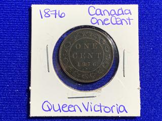 1876 Canada One Cent Coin.