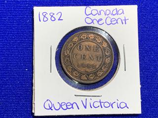 1882 Canada One Cent Coin.