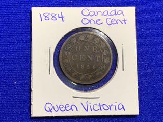 1884 Canada One Cent Coin.